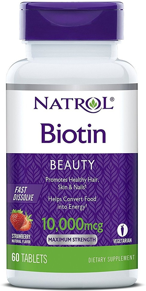 Natrol - Biotin 10 000 Mcg Fast Dissolve Strawberry 60CP