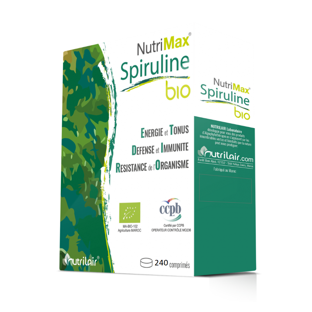 NutriMax - Spiruline bio 240 comprimes 
