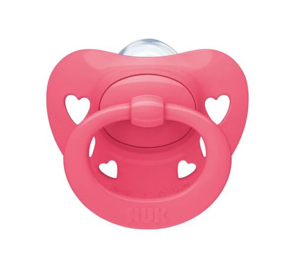 NUK - Sucette en Silicone Signature 6-18 mois (Rose)
