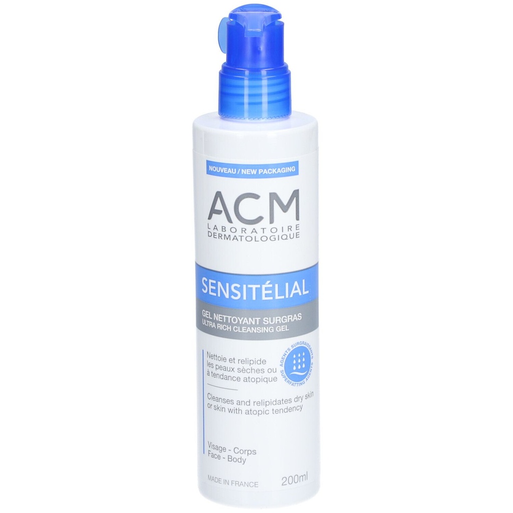 ACM - Sensitelial gel nettoyant surgras 200ml