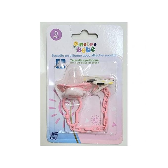 Notre Bébé - Sucette avec attache sucette 