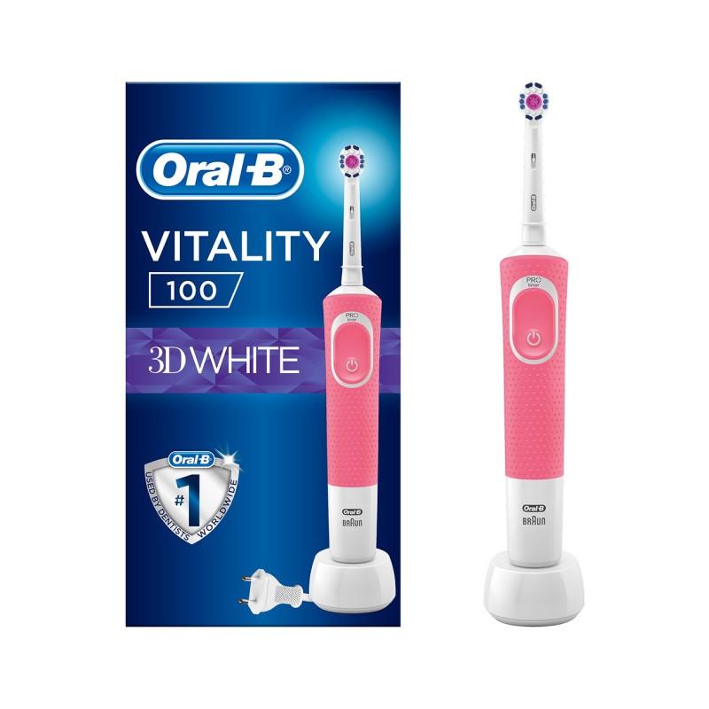 Oral-B - Brosse Electrique Vitality 100 Rose 3D White