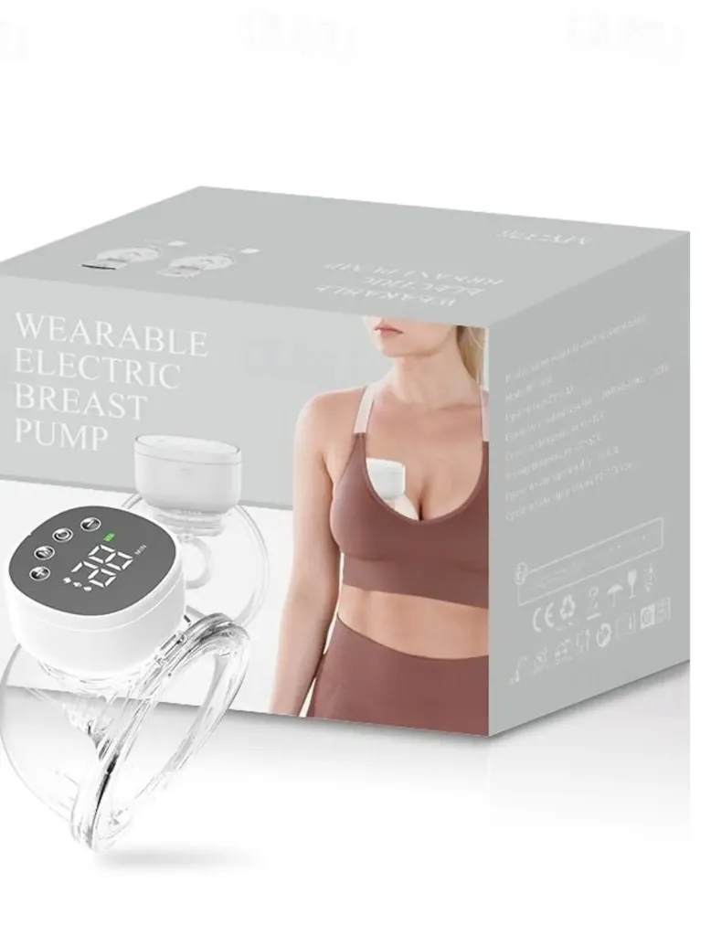 Wearable electric breast pump