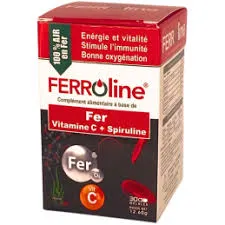 FERROline - Fer vitamine C + spiruline 30gelules