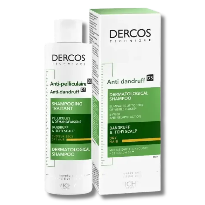 Vichy Dercos Shampooing Anti-Pelliculaire DS Cheveux Secs 200ml