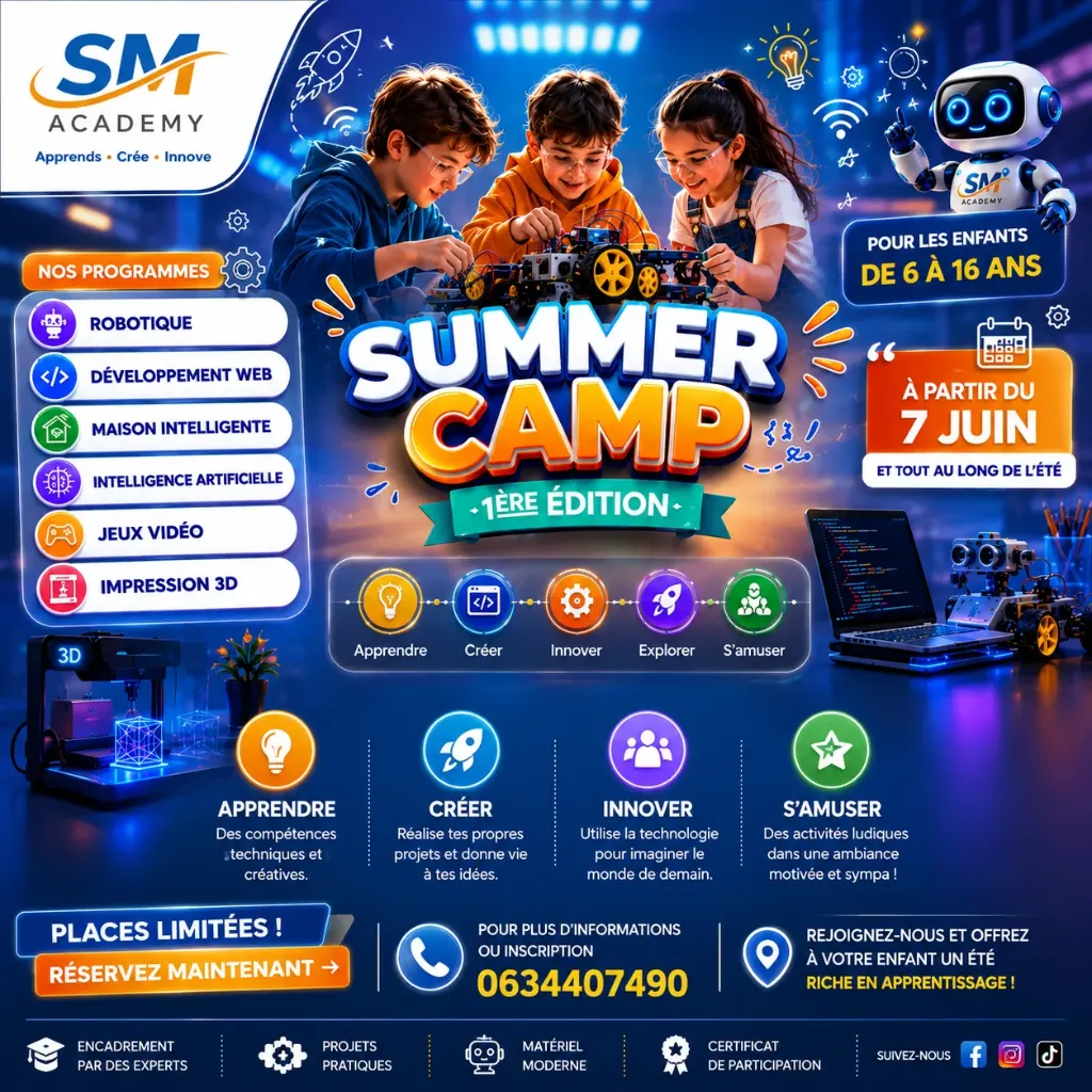 🚀🌞 Programme d’Été Technologique – 1ère Édition