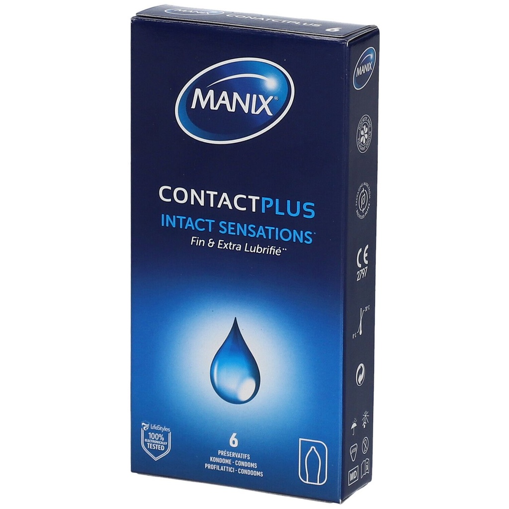 MANIX - Preservatifs contact plus 6psc