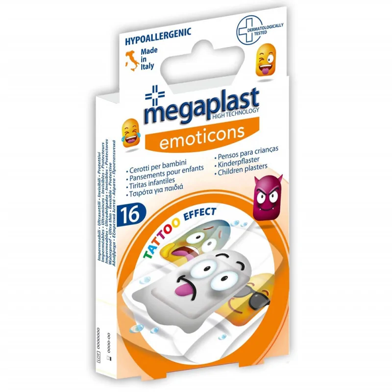[CME112479] Megaplast - Kids Pansements Emoticons 16pc