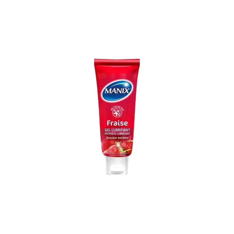 MANIX - Gel Lubrifiant Fraise 80ml