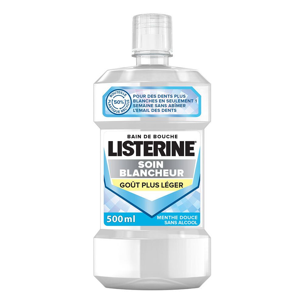 LISTERINE - Bain De Bouche Soin Blancheur Goût Plus Léger 500ml 